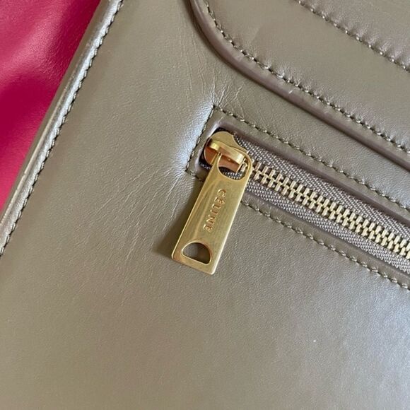 Celine Medium Bicolor pink/ Tan Leather Bag W/Shoulder Strap‎ NEW IN PKG - Picture 6 of 13